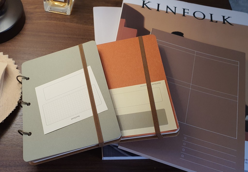 minimal design notebooks muted colors
