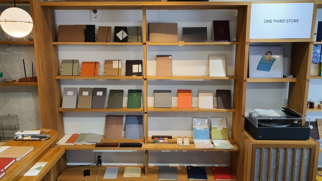 stationery notebooks display muted colors