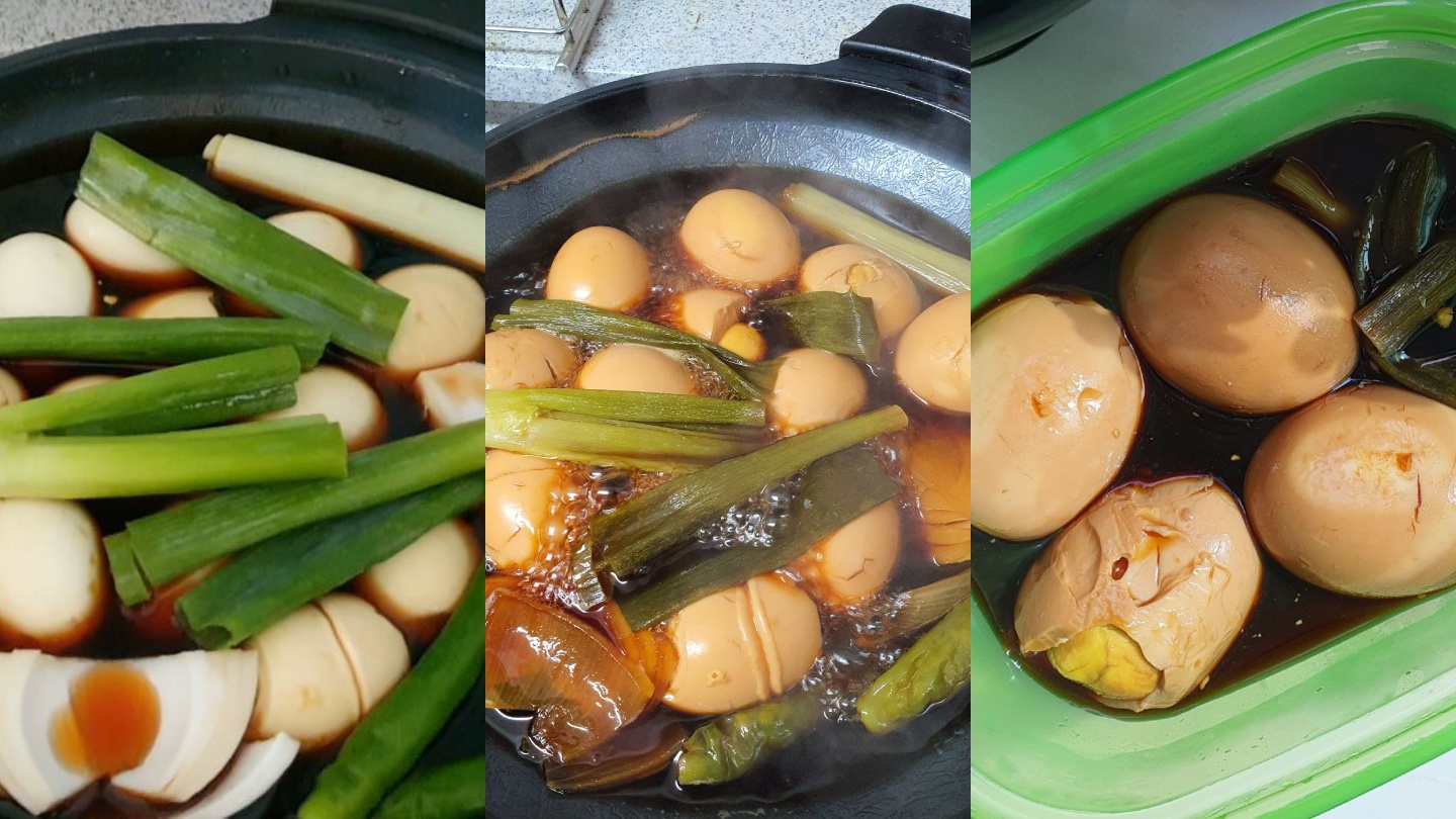 process korean braised soy sauce eggs